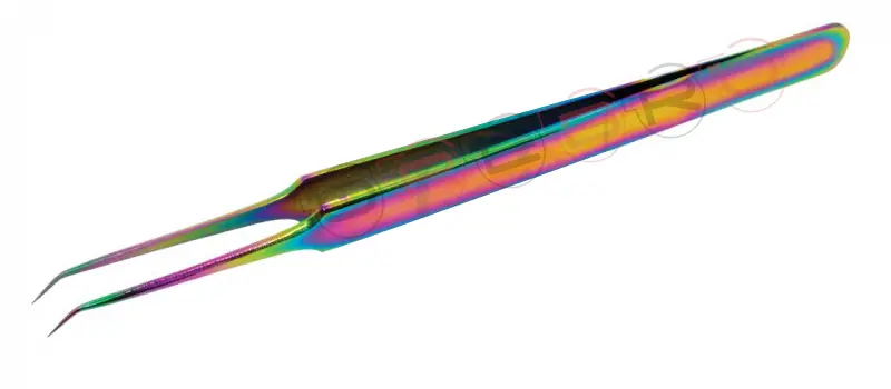 Needle Nose 6mm 45° Volume Tweezer, model ET-03-02-01