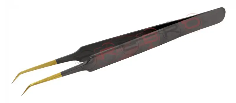 Needle Nose 6mm 45° Volume Tweezer, model ET-03-02-12