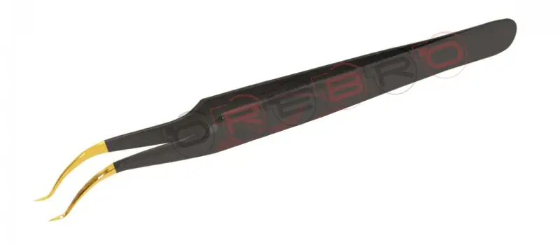 Curved V-Shape 90° Volume Tweezer, model ET-04-04-04