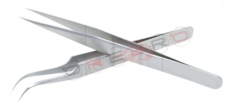 Straight Isolation Tweezers (12cm) (Narrow Tip)Curved Classic Volume Tweezer (12cm), model ET-04-05-10