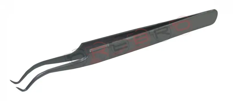 Curved V-Shape 45° Volume Tweezer, model ET-06-05-05