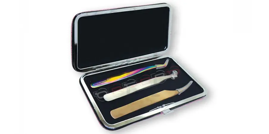 TWEEZERS PACKING CARRYING CASE-Magnetic Case Holding for (3) Tweezers (15.5cm*9cm), model ET-07-03-01