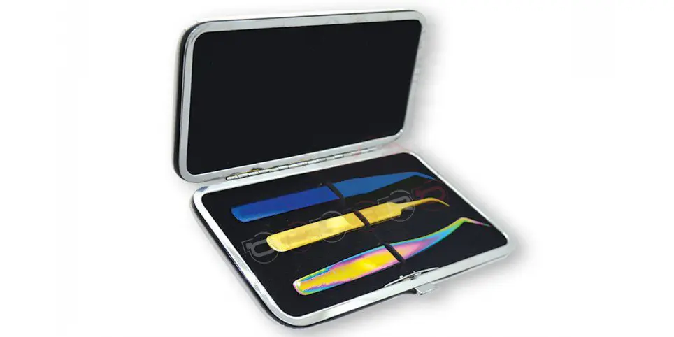 TWEEZERS PACKING CARRYING CASE- Elastic Case Holding for (3) Tweezers (15.5cm*9cm), model ET-07-03-03