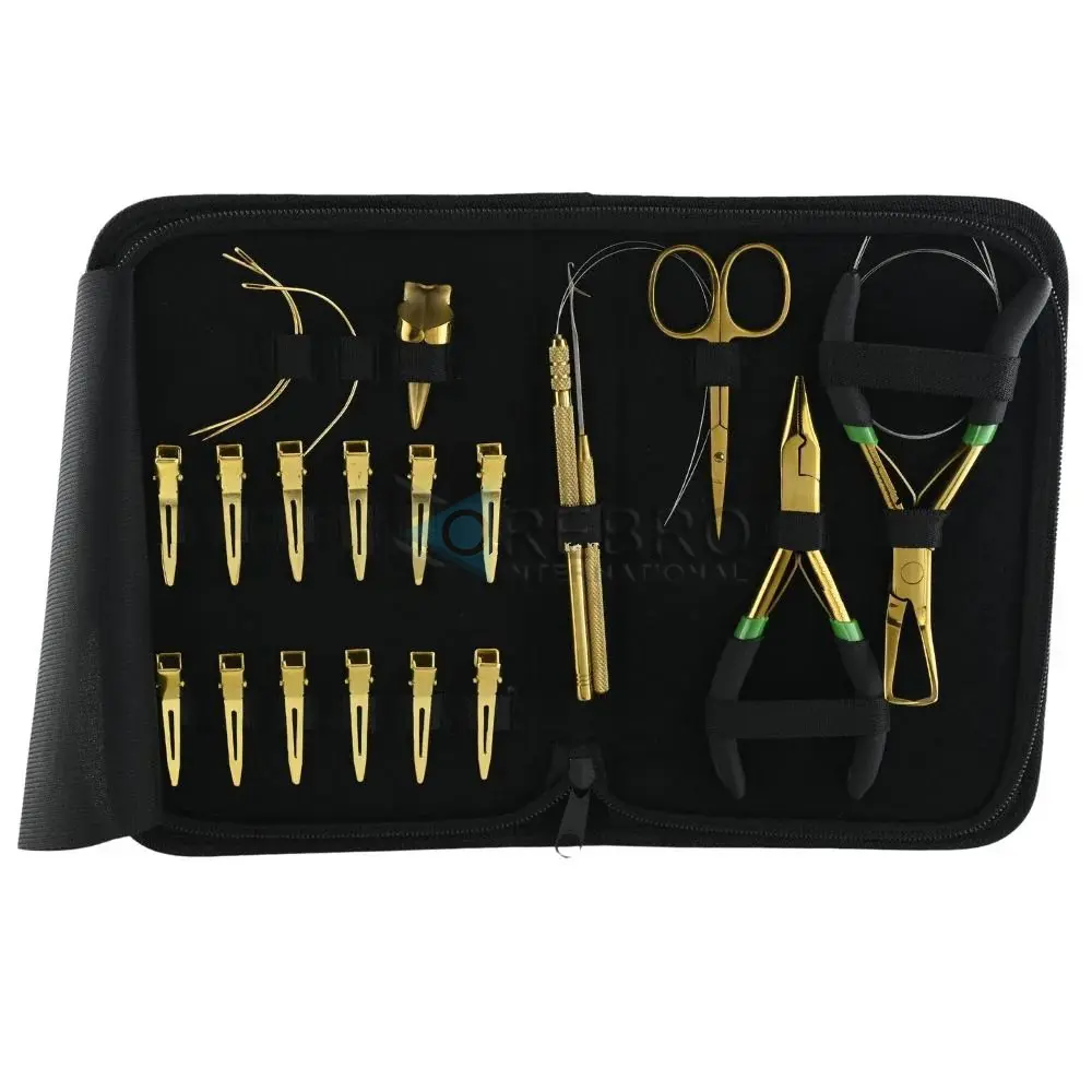 Hair Extension Tools Kit- Gold, model OI-20-7361