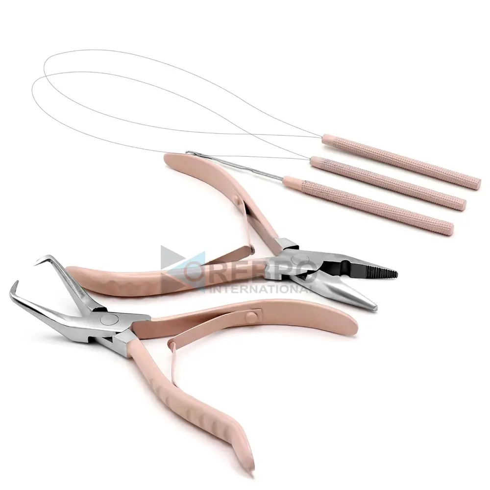 Hair Extension Tools Kit- Beige, model OI-20-7367