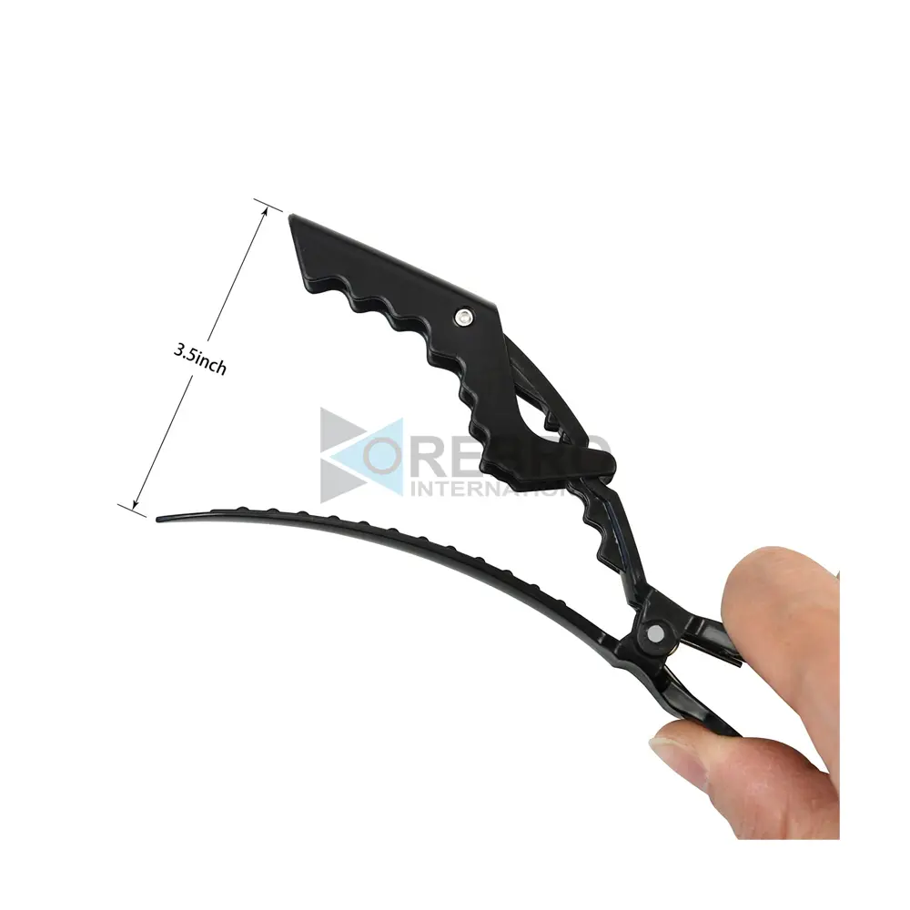 Black Alligator Hair Sectioning Clips OI-20-7490, view 3