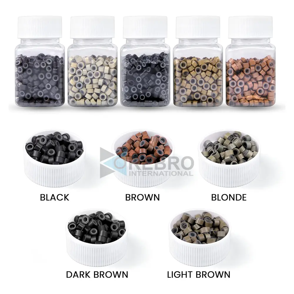 Micro Beads for Hair Extensions- Pack of 100 beads, model OI-20-7494