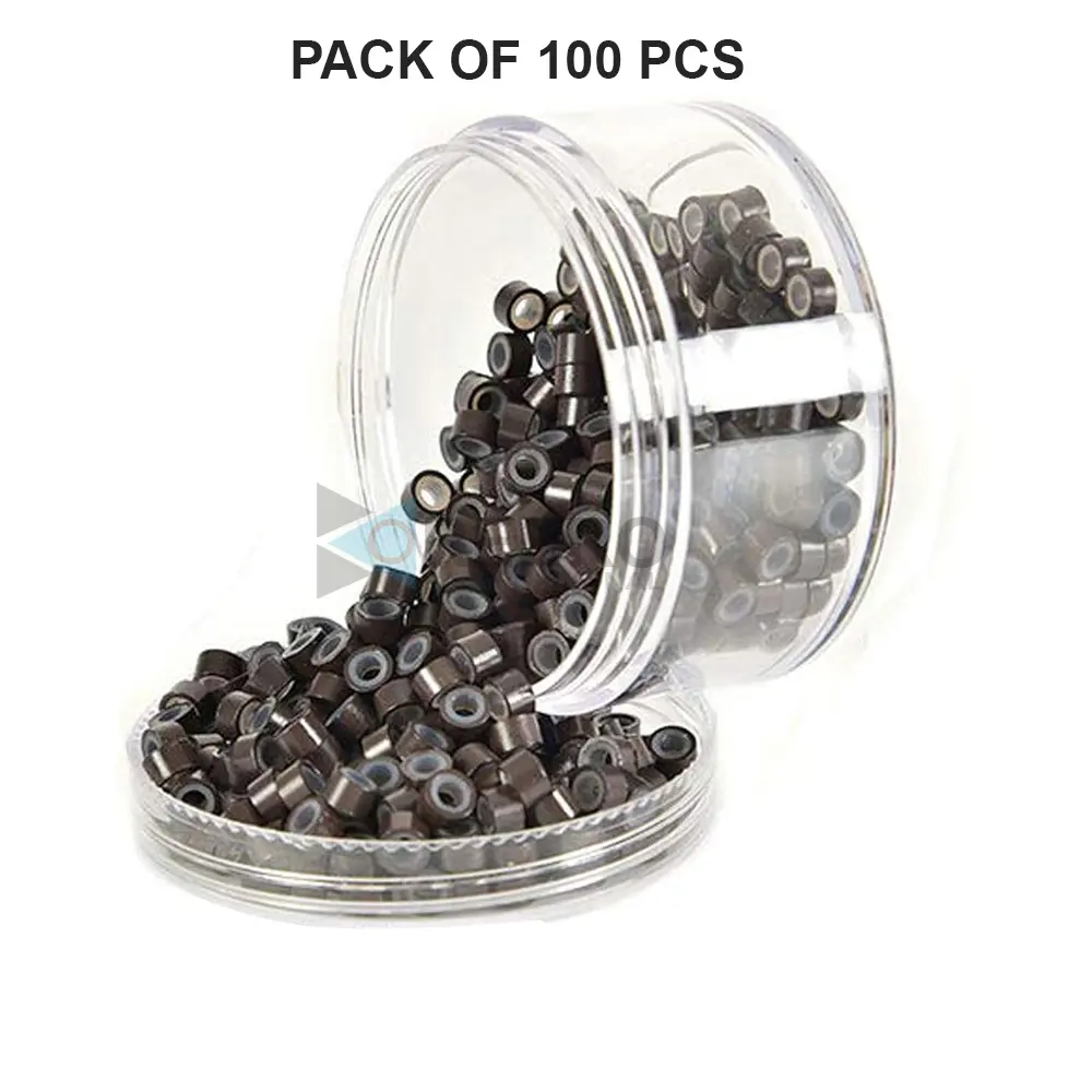 Micro Beads for Hair Extensions- Pack of 100 beads OI-20-7494, view 3