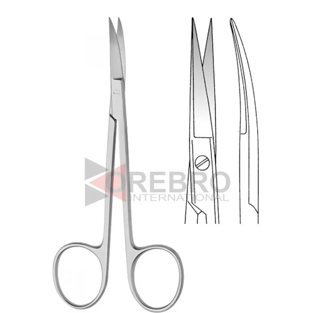 Iris scissors, pointed / pointed, Curved, model ORB-BPT-2108