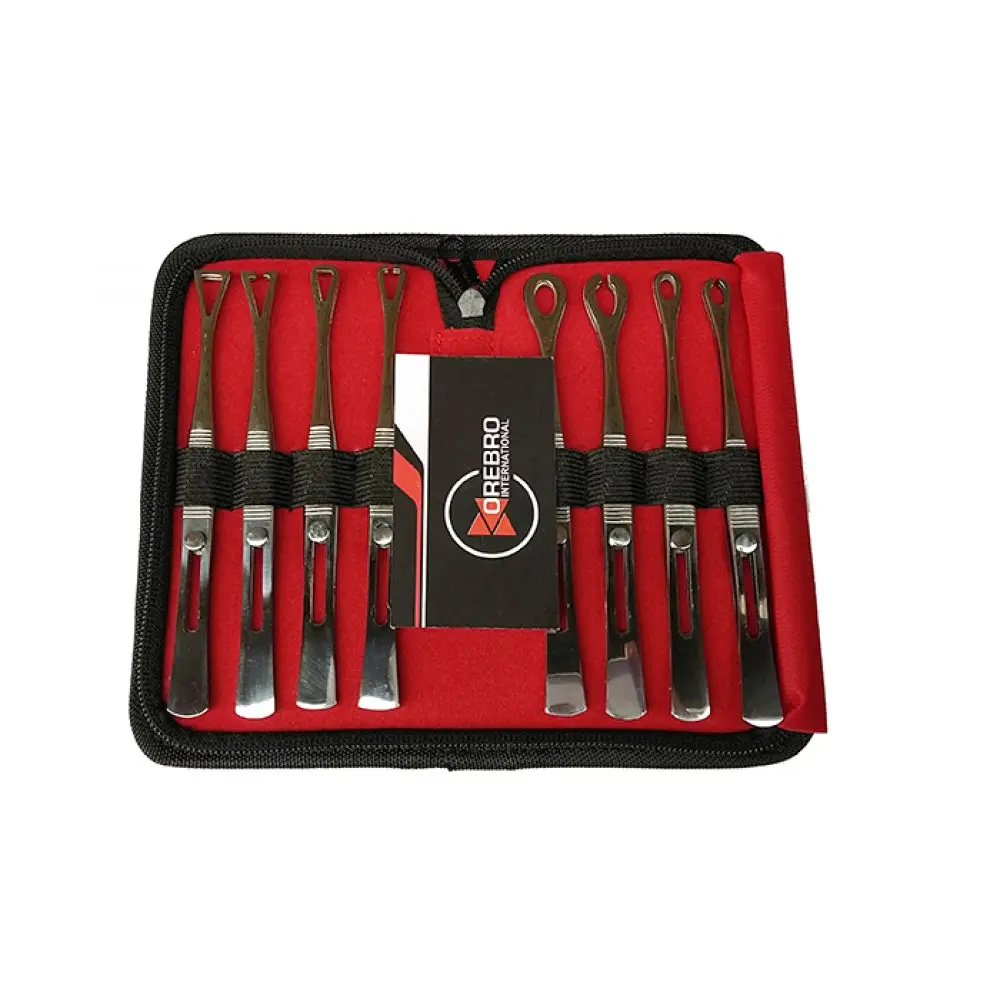 Piercing All Tweezers Set (8 PCS) with Easy Lock, model ORB-BPT-2214