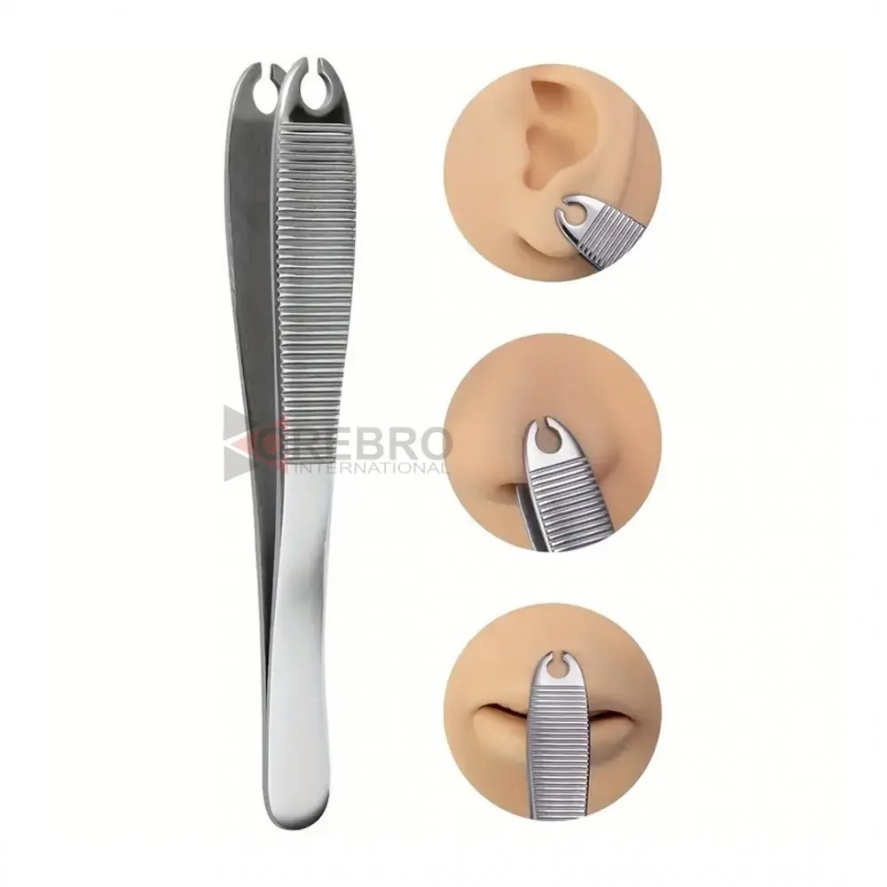 Piercing Tweezers (for Nose, Ear, and Navel), model ORB-BPT-2228