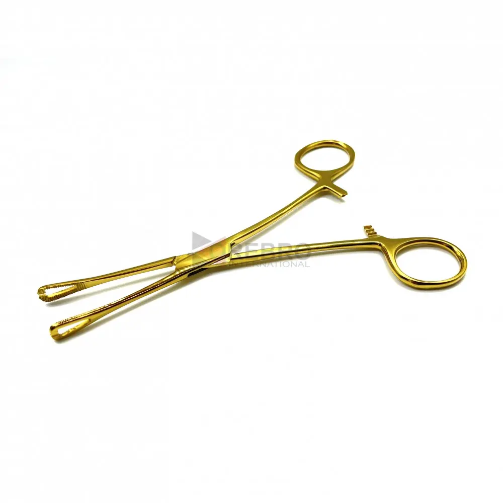 Mini Pennington Forceps, Slotted- Gold Oxide Coated, model ORB-BPT-4049