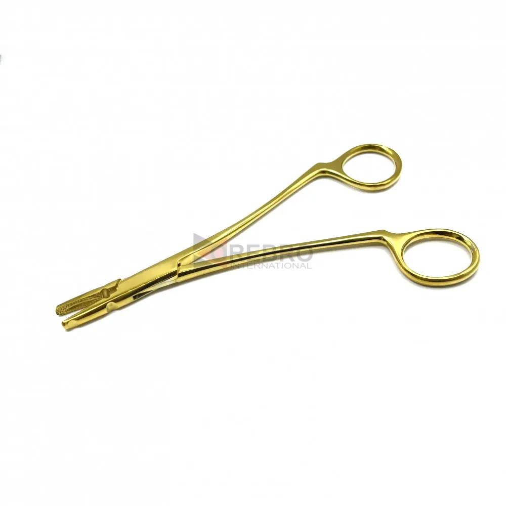 Ring Opening/Closing Forceps-Multi Use Tool, 2 Grooves - Gold Oxide Coated, model ORB-BPT-4051