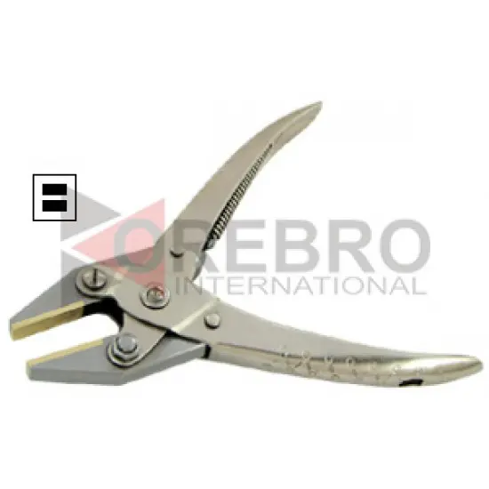 Parallel Action Brass Tip Flat Nose Pliers, model ORB-JT-1604