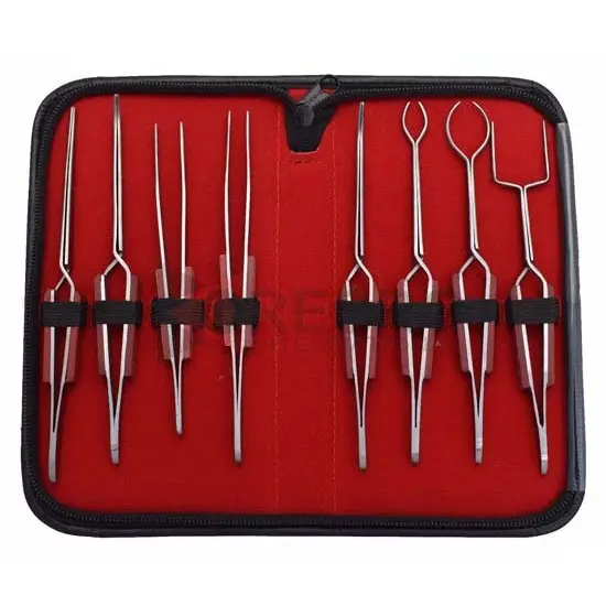 Cross Lock Fiber Grips Soldering 8 Tweezers Kit, model ORB-JT-2538