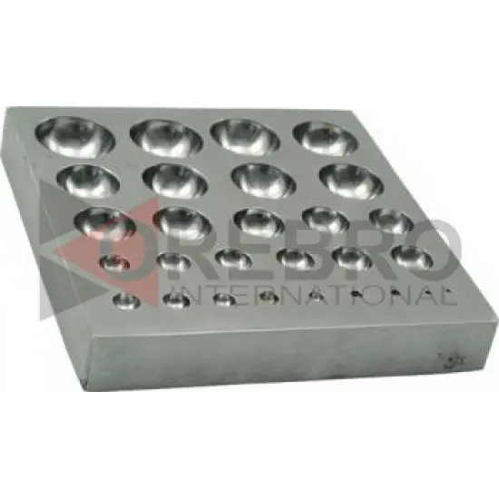 Flat Dapping Block With 28 Full Half-Spheres, model ORB-JT-2908